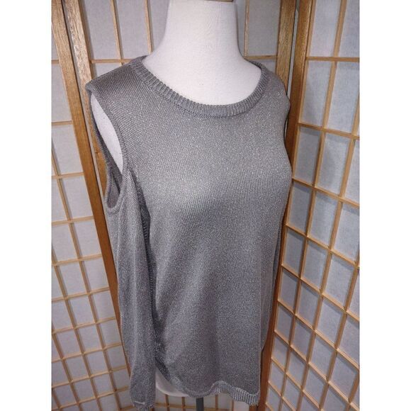 Soho St. Med Silver Cold Shoulder Sweater - Picture 12 of 13